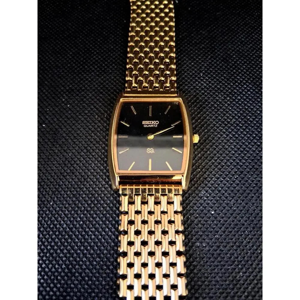 Seiko Barrel Tank Vintage Men's Gold Tone Watch